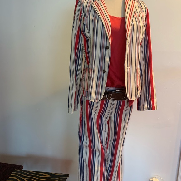Rare vintage Tommy Hilfiger striped jacket & matching pants - Picture 9 of 9